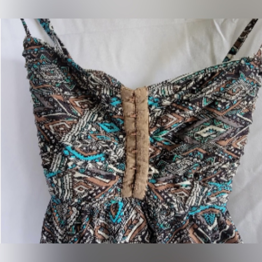 Billibong Aztec Print Ruched Bodice SunDress - Picture 4 of 10